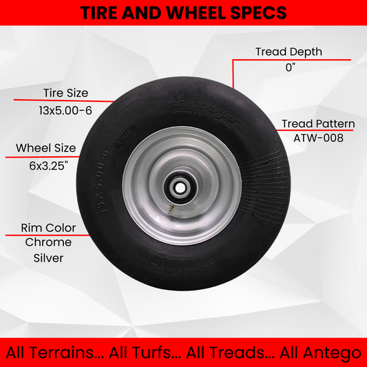 13x5.00-6 Hustler Flat Free Assembly, replaces 605038 fits Fastrak & Raptor SD 36”, 42”, 48” (Set of Four)