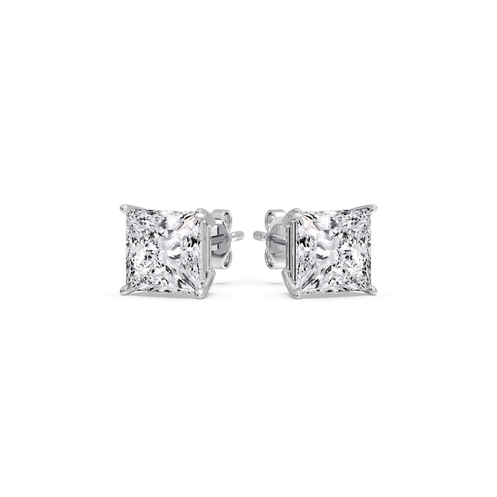 Princess Cut Diamond Stud Earring