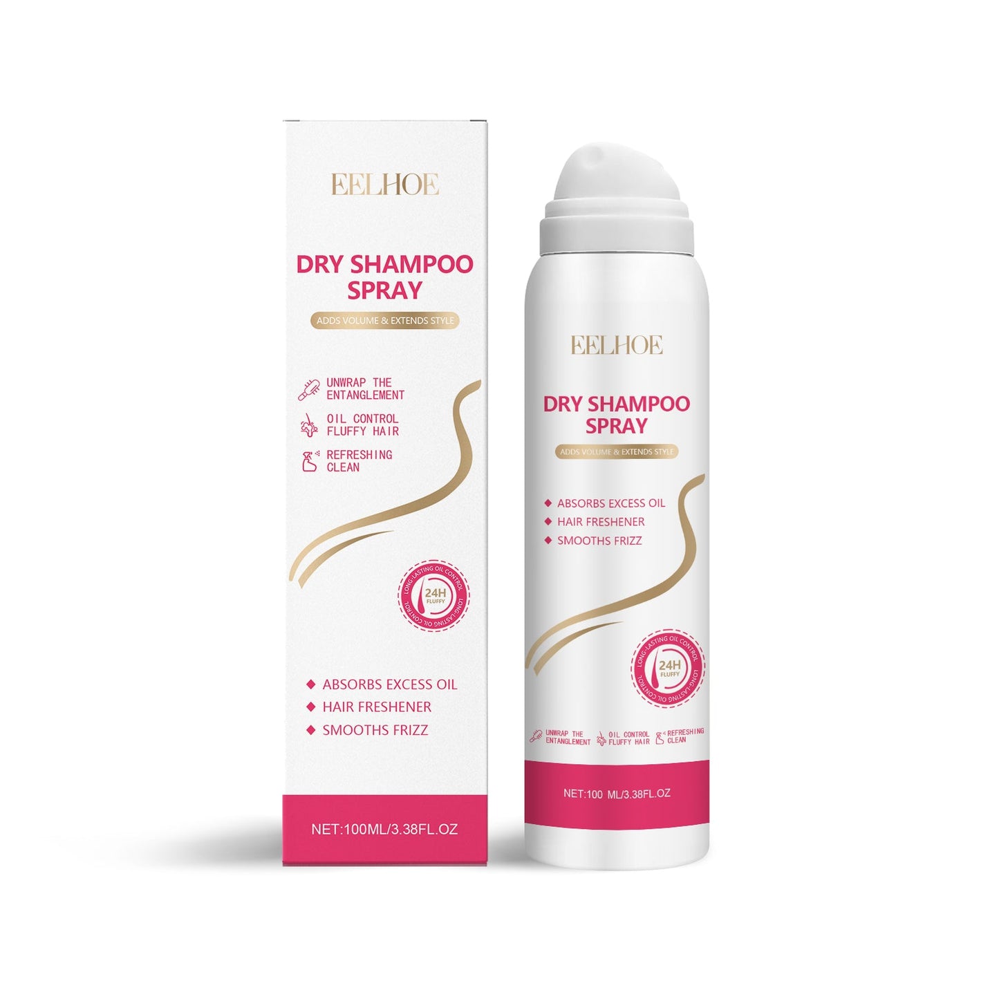 Dry Hair Spray Lazy Fluffy Hair Gel Refreshing Degreasing Hair Leave-In Styling Long Duration Dry Hair Spray