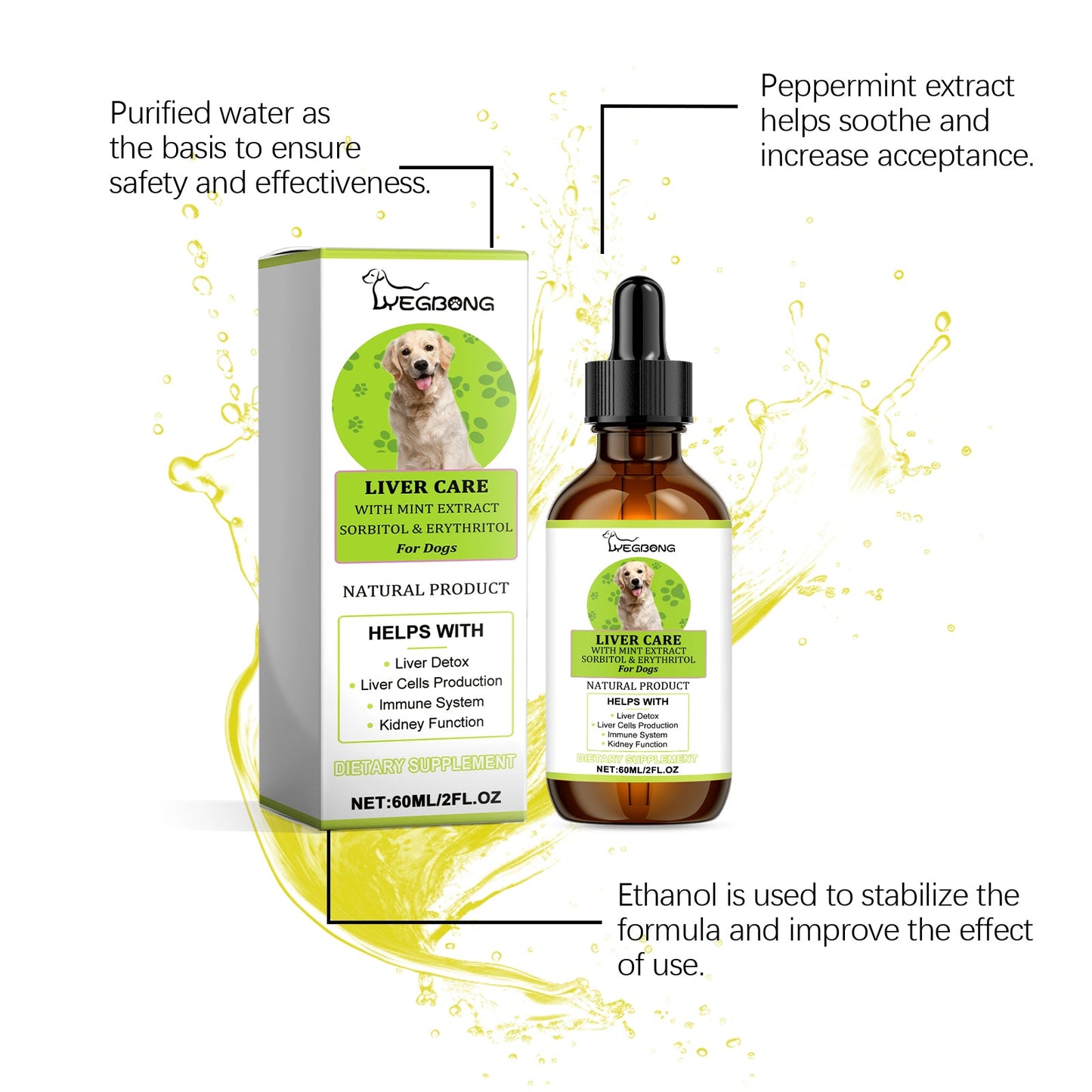 Dog Care Drops, A Comprehensive Healthy Dietary Supplement To Enhance Nutrition And Rejuvenate Dogs