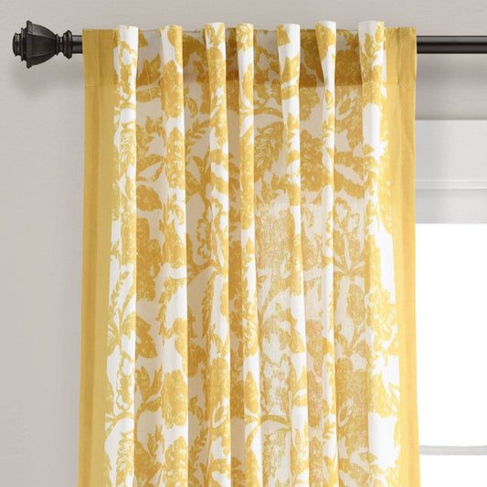 Emma Textured Jacobean Window Curtain Panel