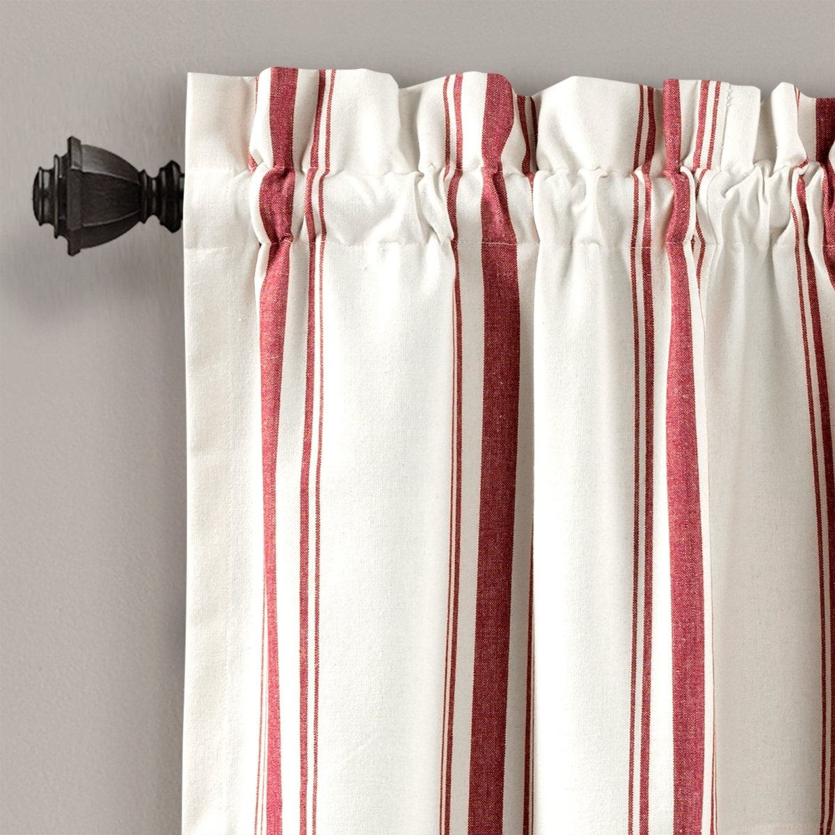 Farmhouse Stripe Yarn Dyed Recycled Cotton Blend Valance