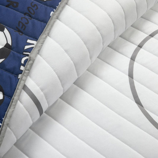 Soccer Game Reversible Quilt Set