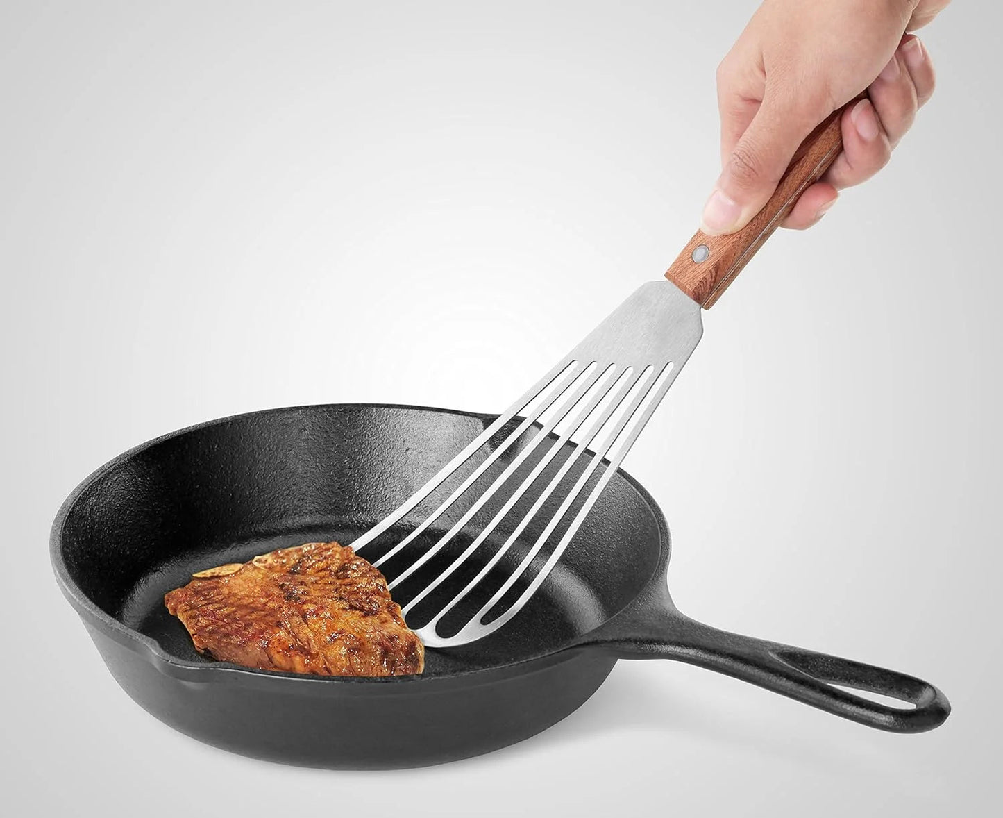 Fonteme Stainless Steel Hamburger Turner & Fish Spatula Set