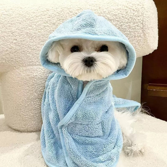 Dogs can wear bathing and drying bathrobes in all seasons bath towels thickened absorbent towels