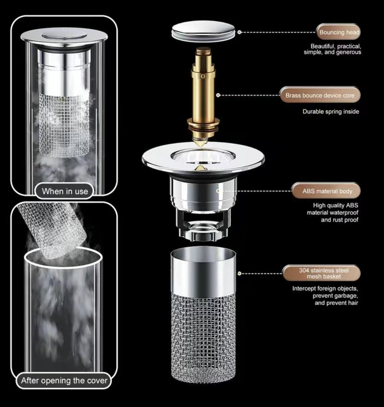 No Clog Drain Catcher