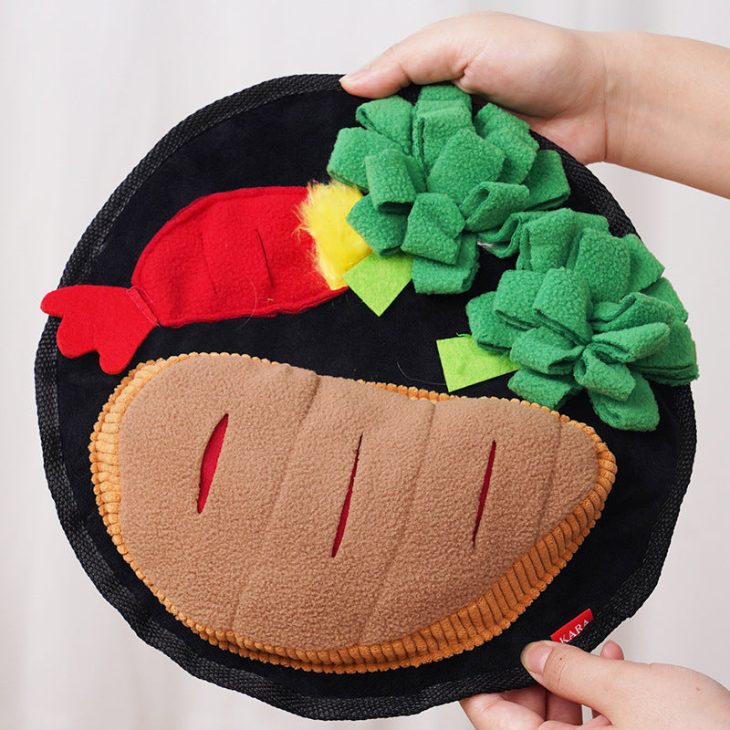 Dog sniffing mat hidden food sniffing blanket pet toy