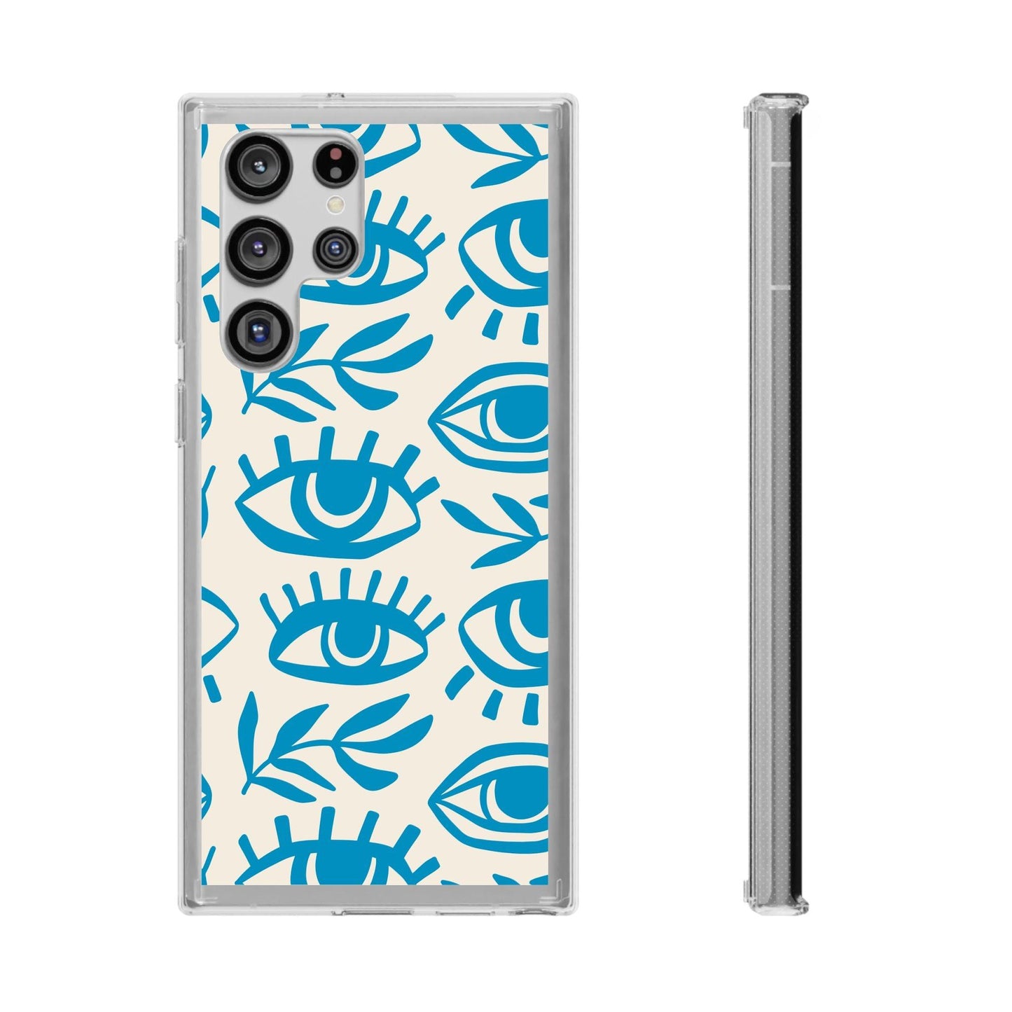 Eyes And Leaves  Pattern Clear Cases