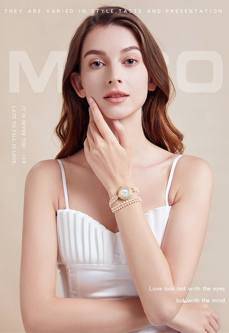 Women's Freshwater Pearl Diamond Watch