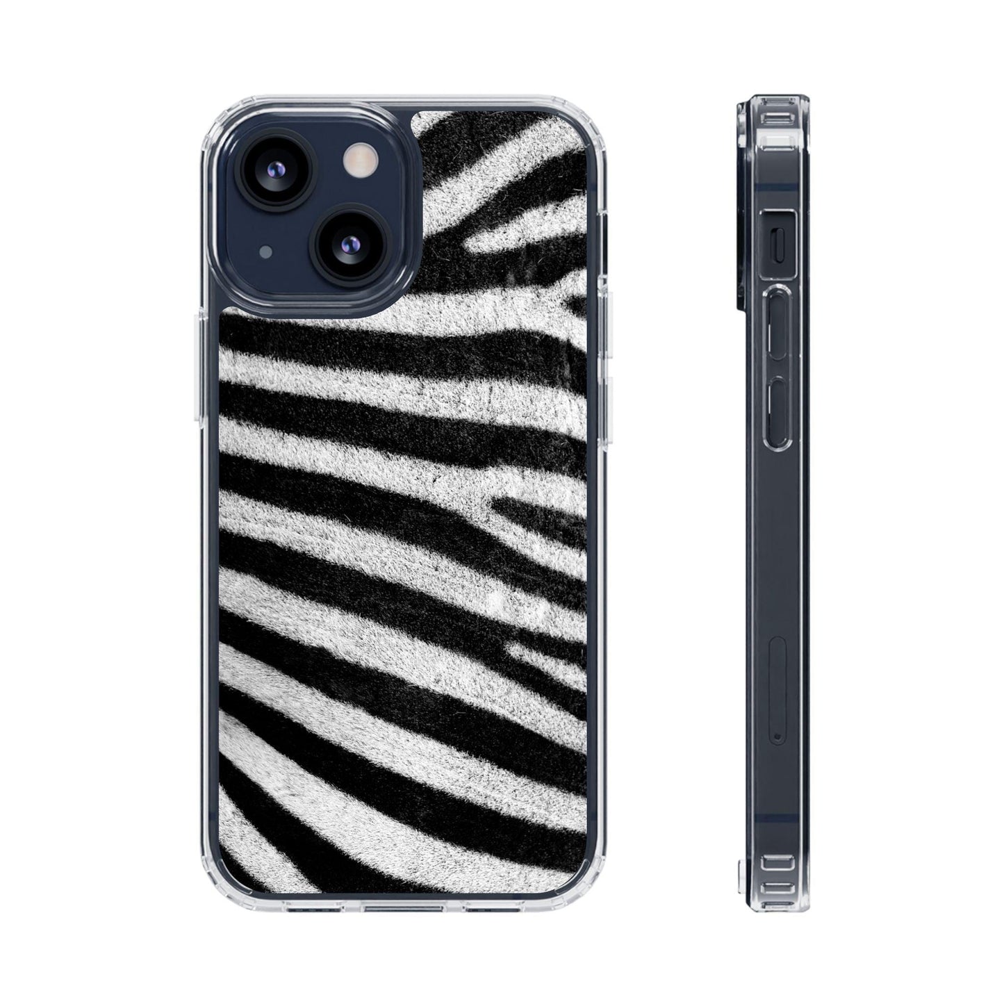 Clear Cases Black and White Zebra Stripes