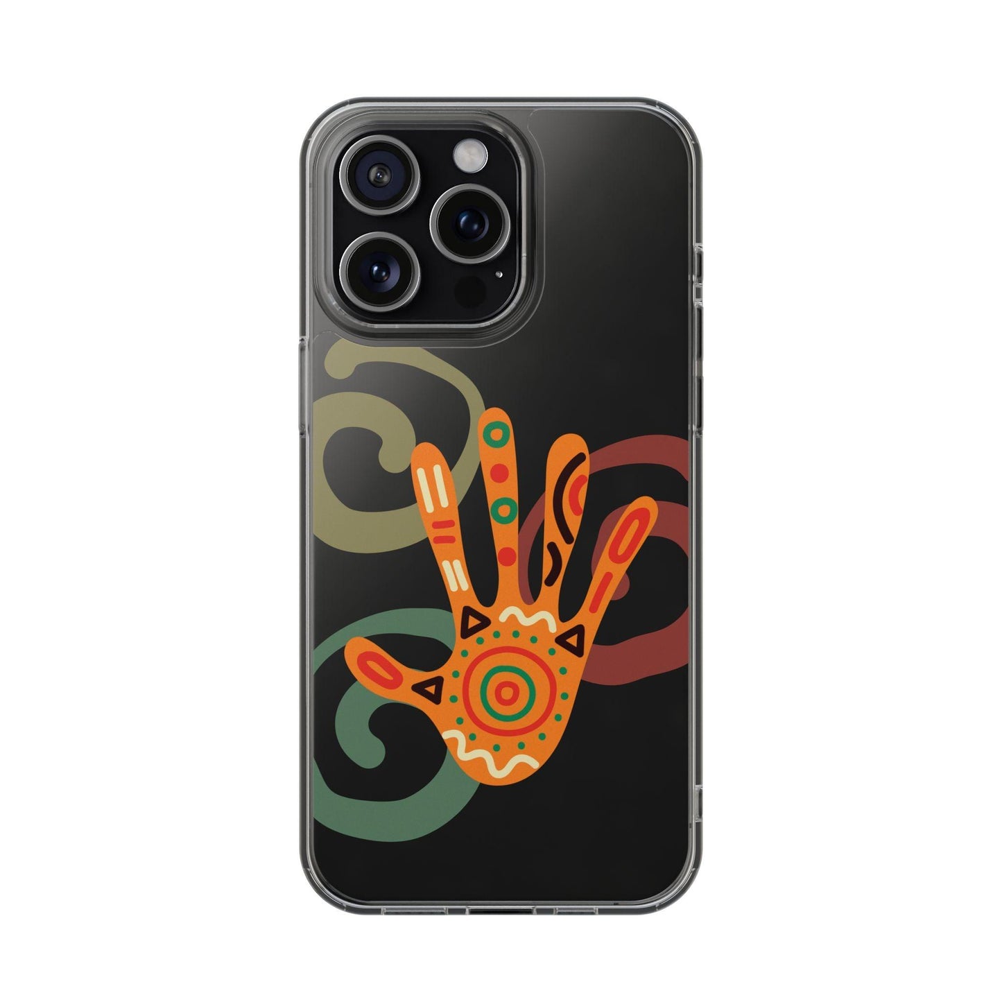 Clear Cases Colorful Hand Print design