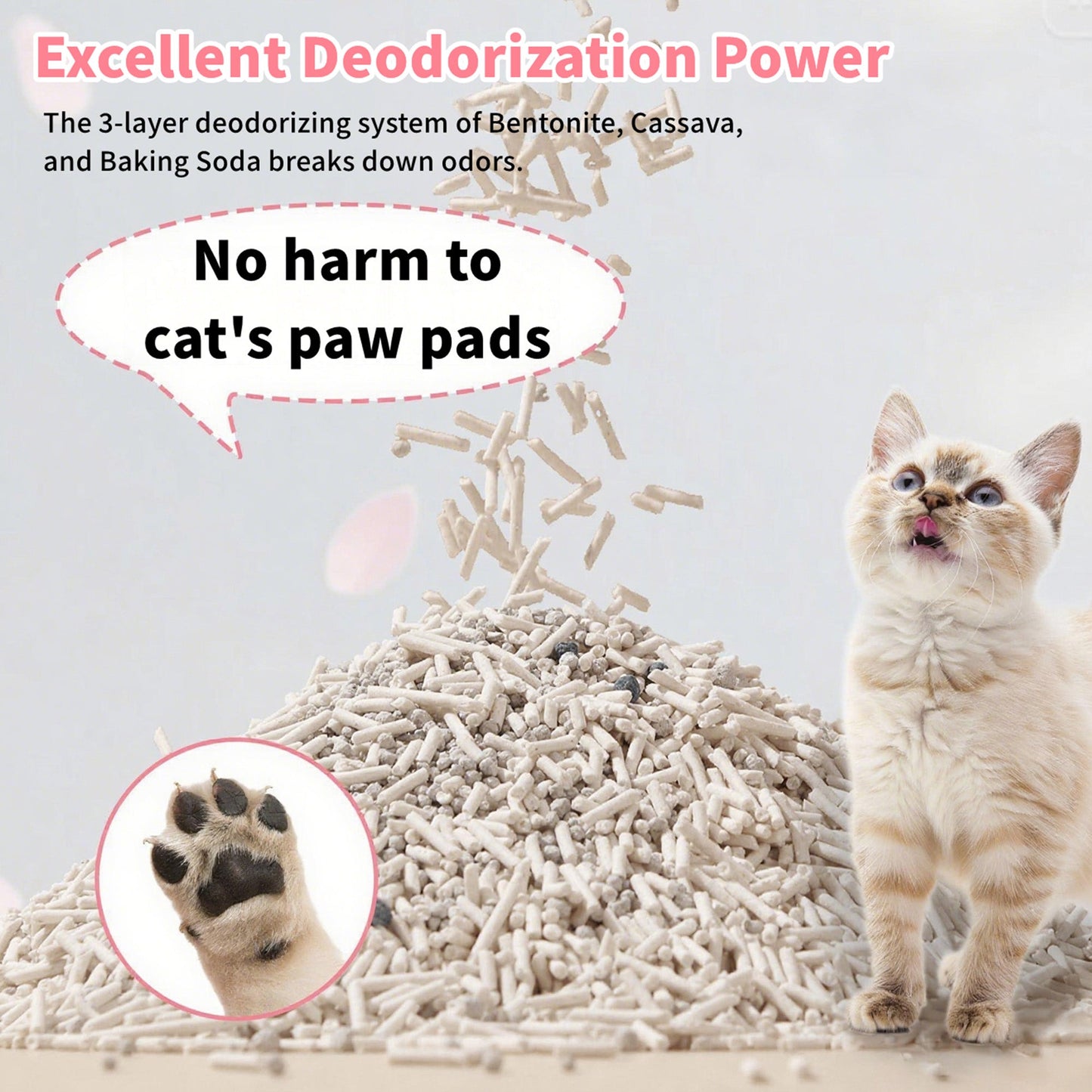 5-In-1 Cat Litter White Blosoom Scent, Yucca Enhanced