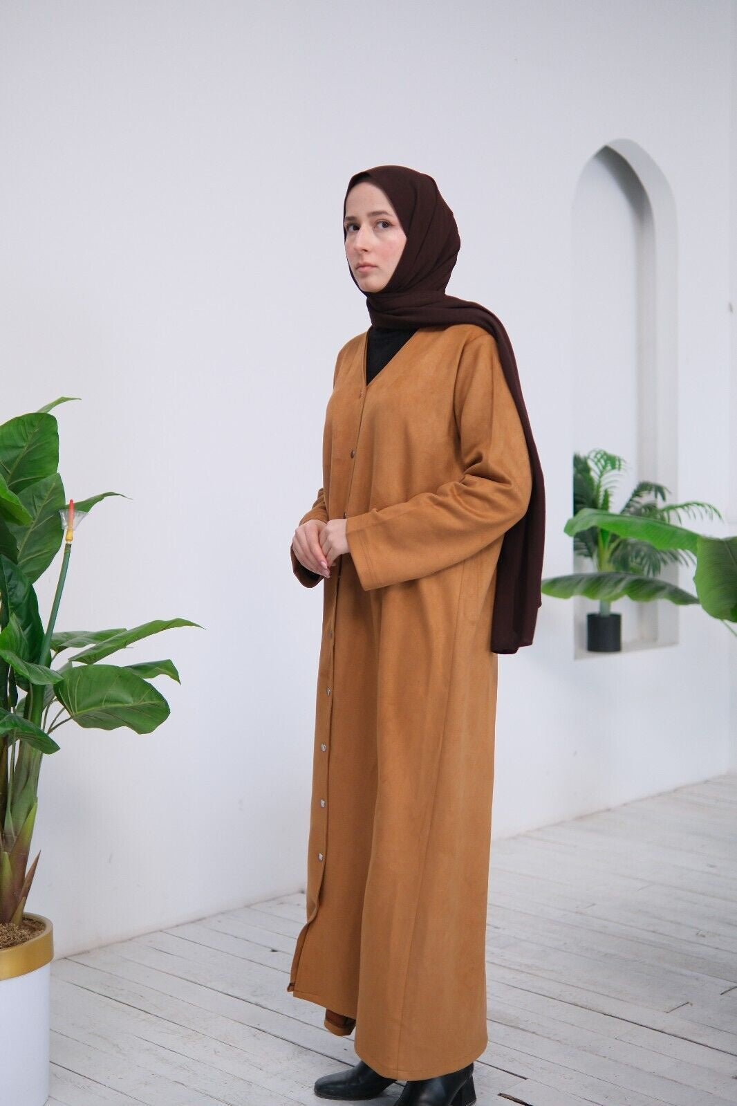 Milena Luxe Suede Abaya