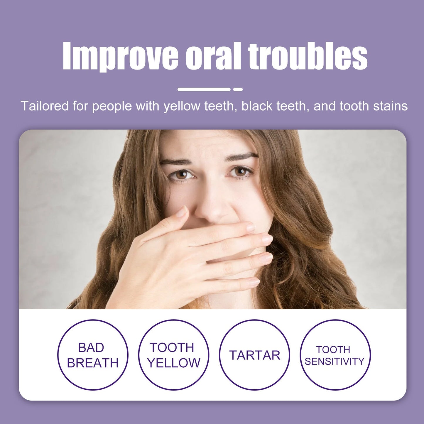 V34 Purple Toothpaste, Cleaning Bad Breath Teeth Stains Beauty Whitening Tooth Care Toothpaste