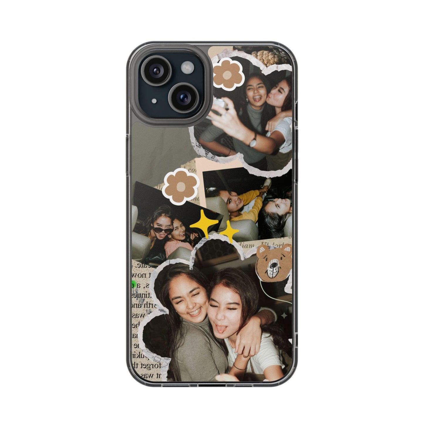 Memories In Retro Templet  Custom Printed Clear Cases