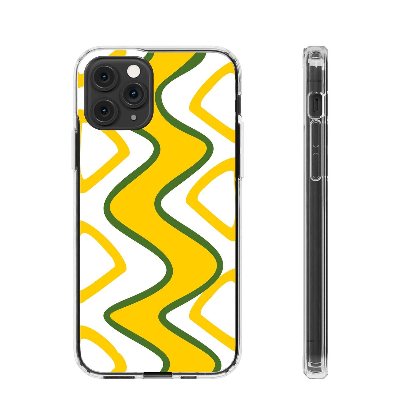 Bright Yellow Abstract With Shape Clear Cases