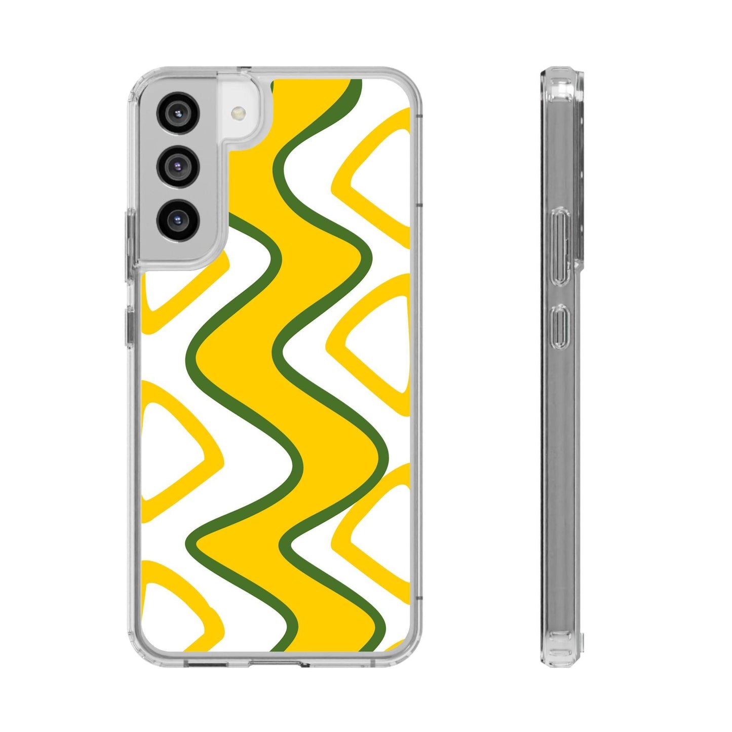 Bright Yellow Abstract With Shape Clear Cases