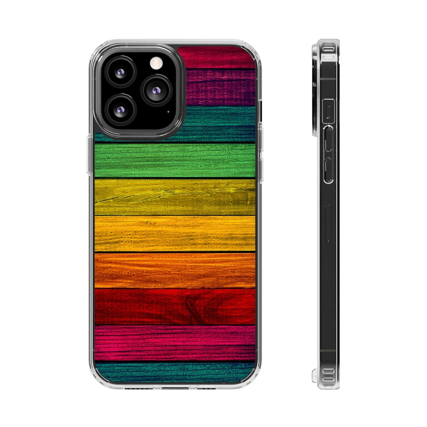 Rainbow On Woods Clear Cases
