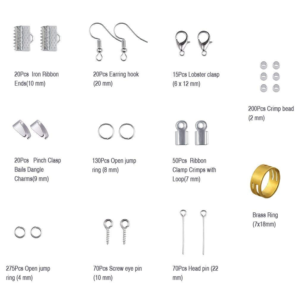 10 Grid Jewelry Accessories Combination Set Jewelry Entry Set DIY Jewelry Accessories Material Pack