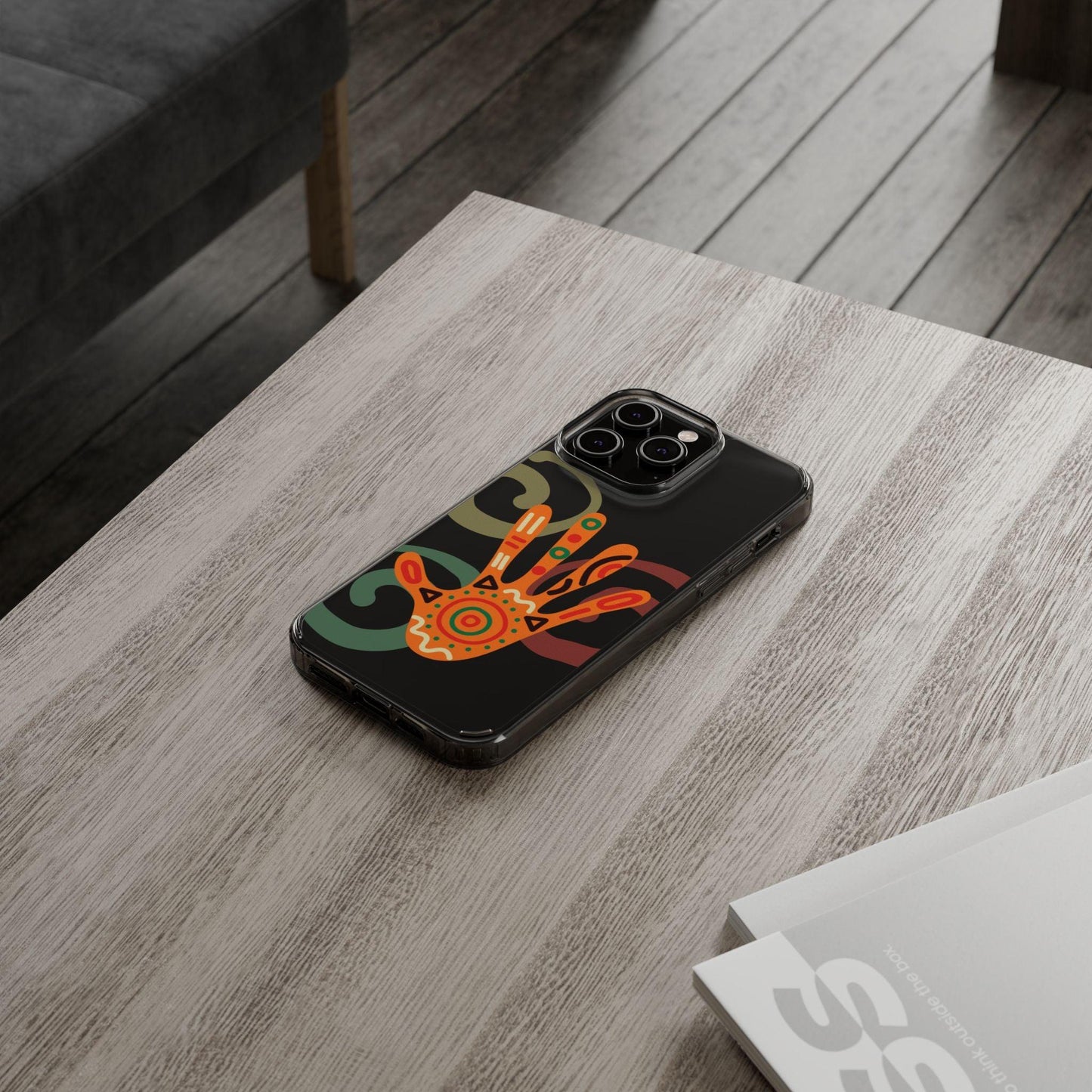 Clear Cases Colorful Hand Print design