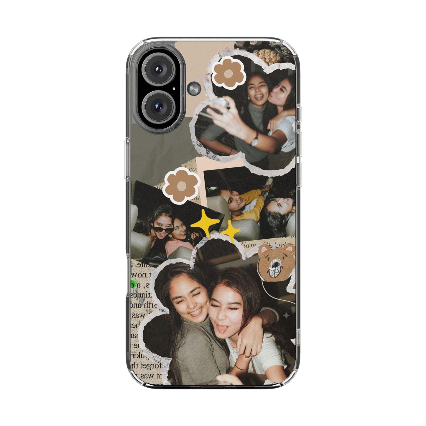 Memories In Retro Templet  Custom Printed Clear Cases