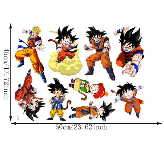 Dragon Ball Wall Sticker Wukong Saiya Decorative Painting Children's Room PVC Decorative Cartoon Sticker