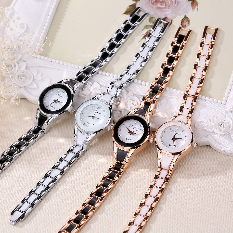 Elegant Ladies Round Dial Watch Bracelet
