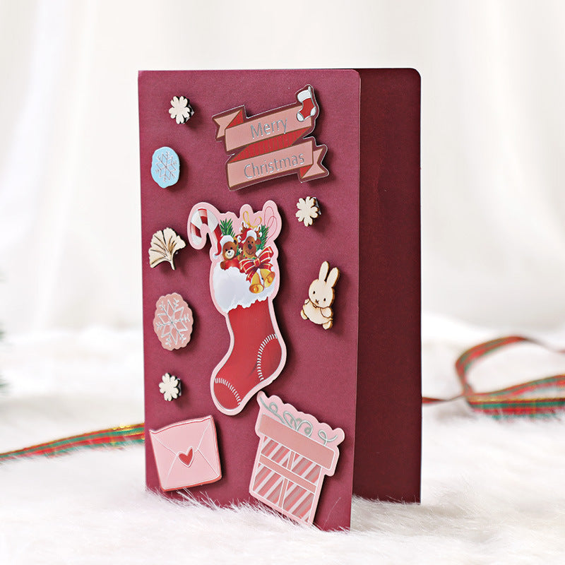 DIY Christmas Cartoon Greeting Card