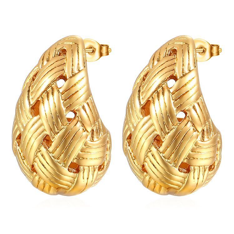 Women's Fashion Stainless Steel Droplet Earrings