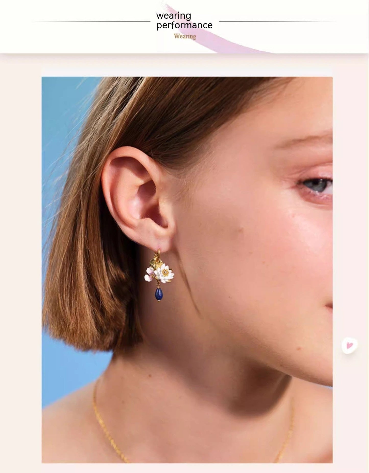 Jardin Monet Vintage Flower Enamel Earrings