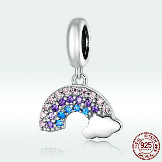 Rainbow Color S925 Sterling Silver Pendant