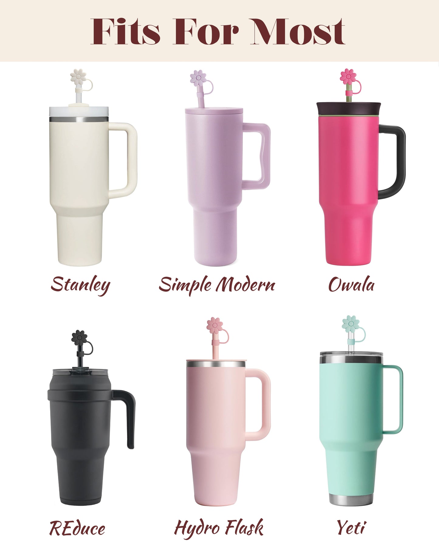Tumbler Letter Handle Charms - 5PCS