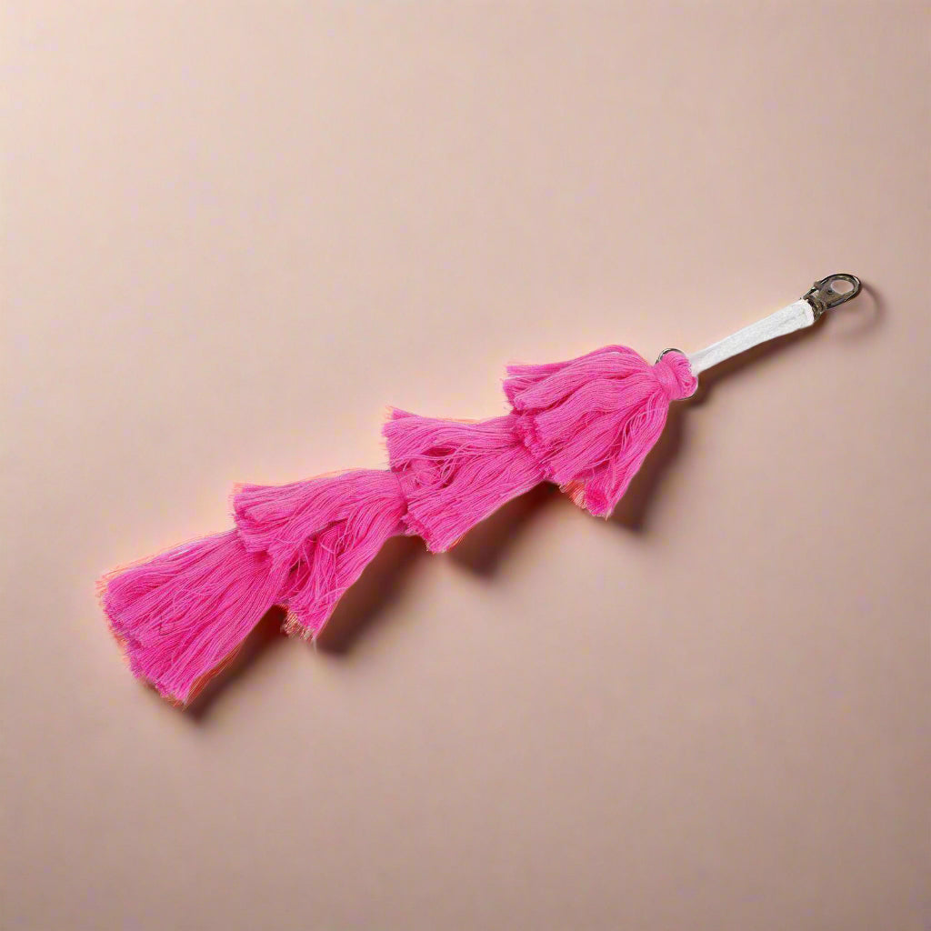 Multi-Tassel Elegant Long Bag Charm | Key Chain | Zipper Pull - Thailand