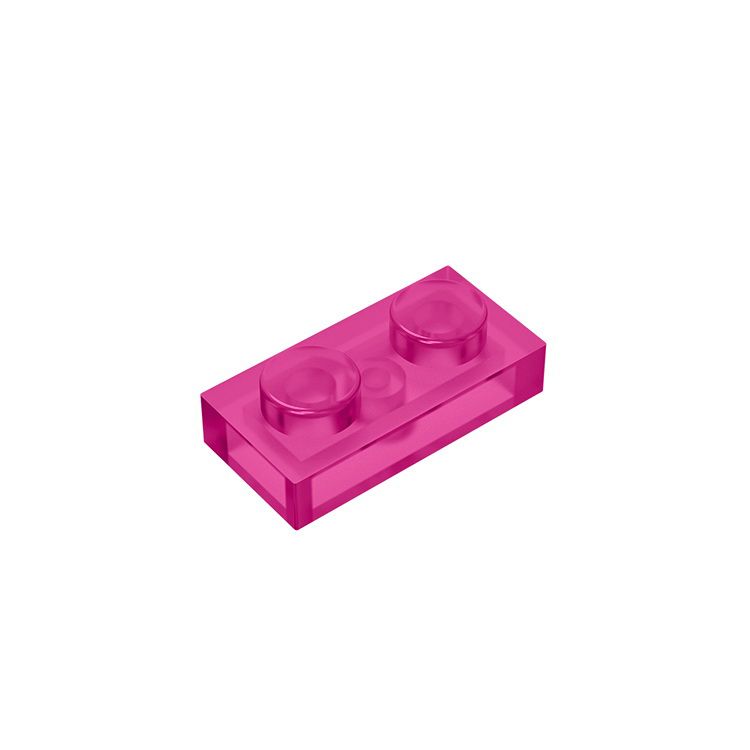 1x2 Transparent Plate Brick 3023 - Quantity of 50 – Choose Color – LEGO® Compatible Bulk Lot
