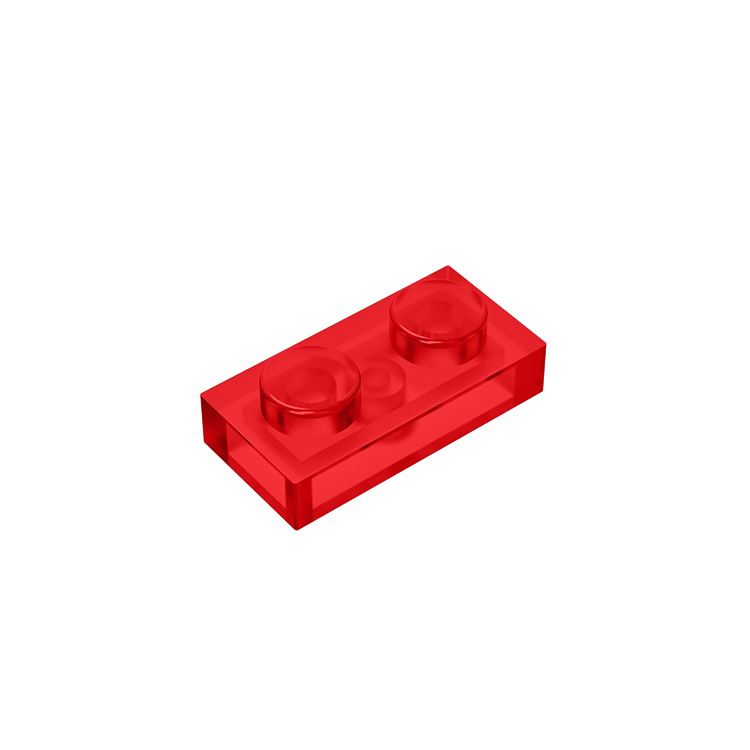 1x2 Transparent Plate Brick 3023 - Quantity of 50 – Choose Color – LEGO® Compatible Bulk Lot