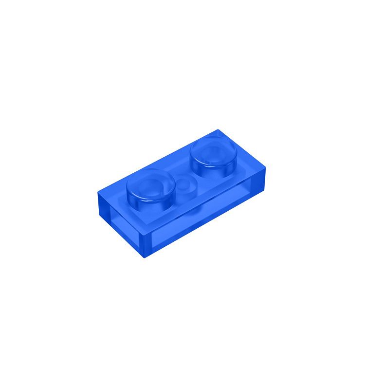 1x2 Transparent Plate Brick 3023 - Quantity of 50 – Choose Color – LEGO® Compatible Bulk Lot