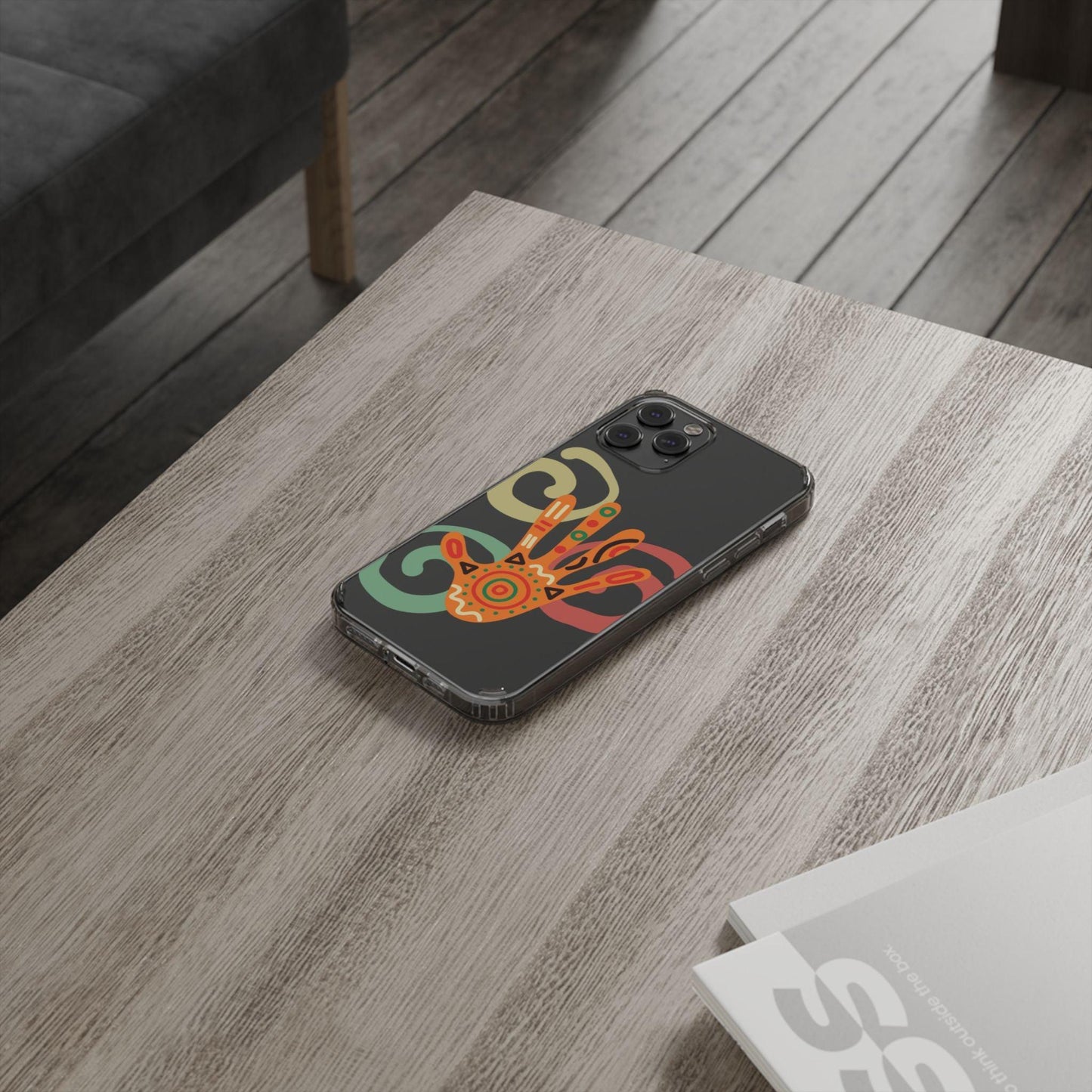 Clear Cases Colorful Hand Print design