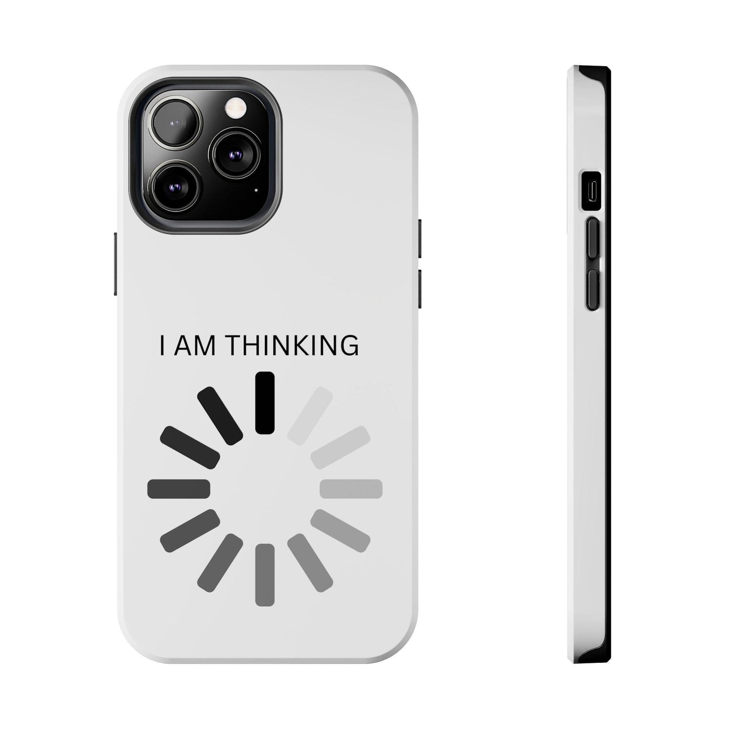 I Am Thinking To Much Text Printed Tough Phone Cases