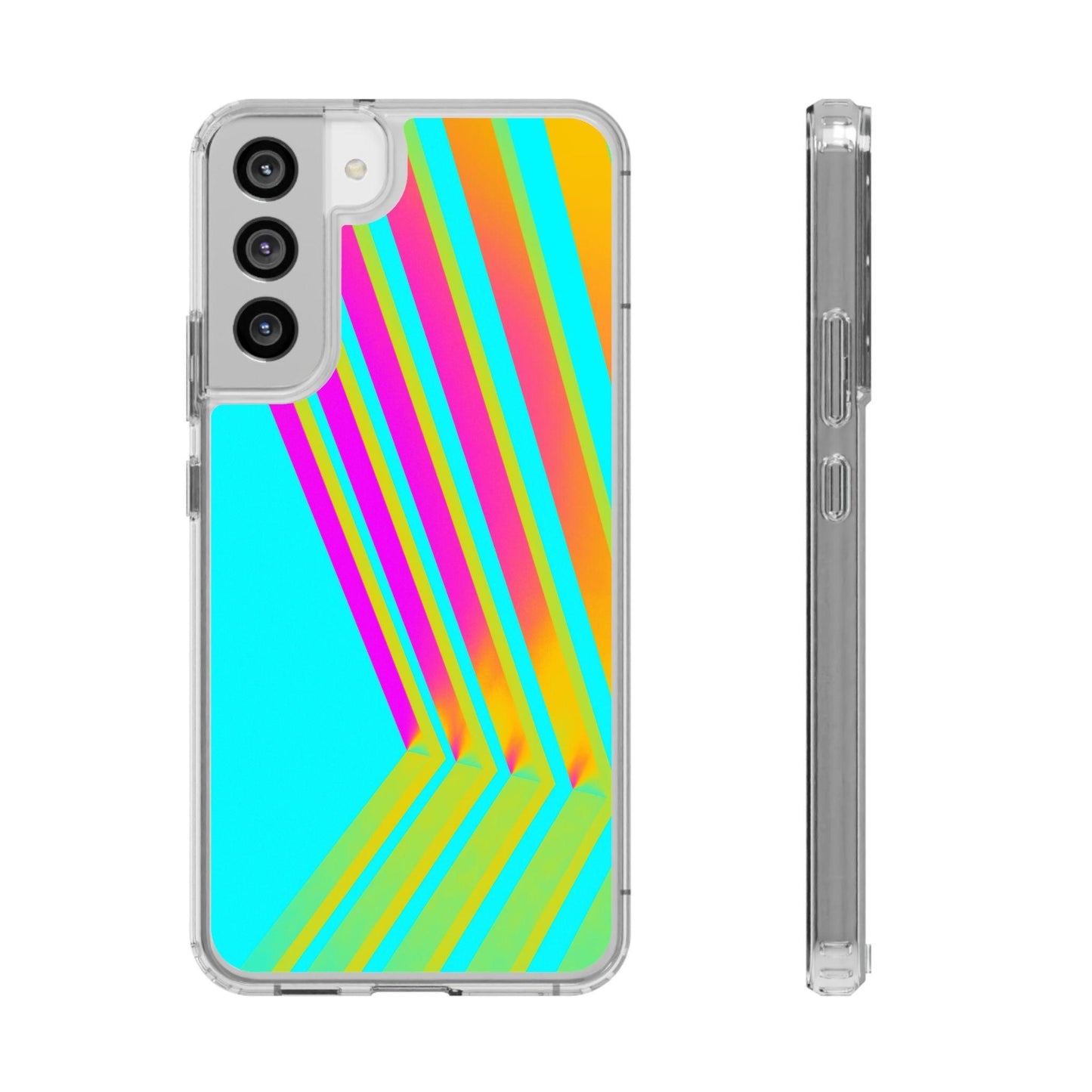Abstract Pattern With Vibrant Color Clear Cases