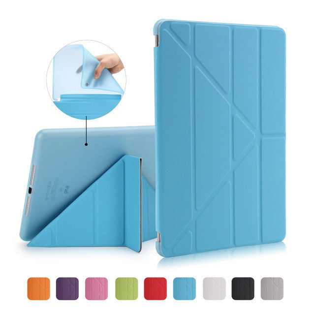 Case Cover for iPad 9.7 2017, GOLP PU Leather Magentic Smart Cover Soft TPU Back Protective Case for iPad 2018 cover A1822 A1823