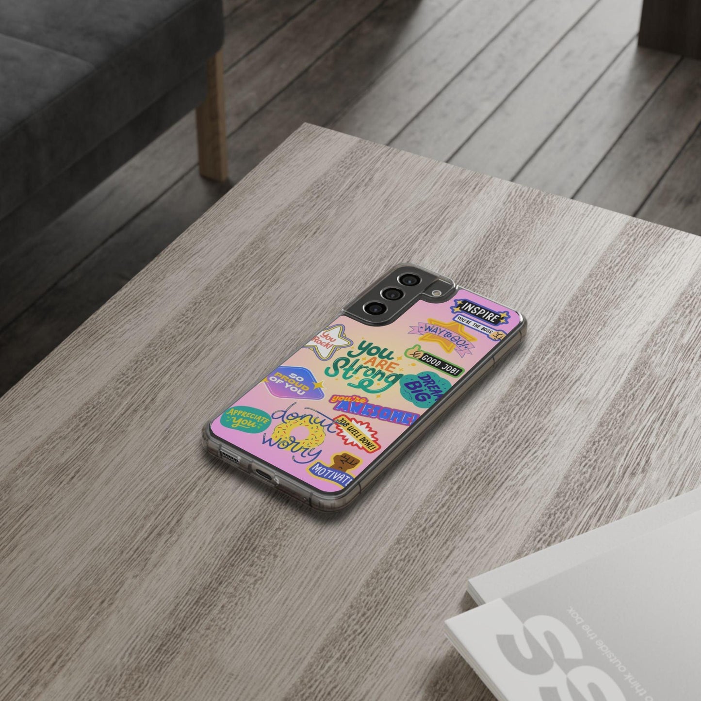 Motivational Stickers Clear Case