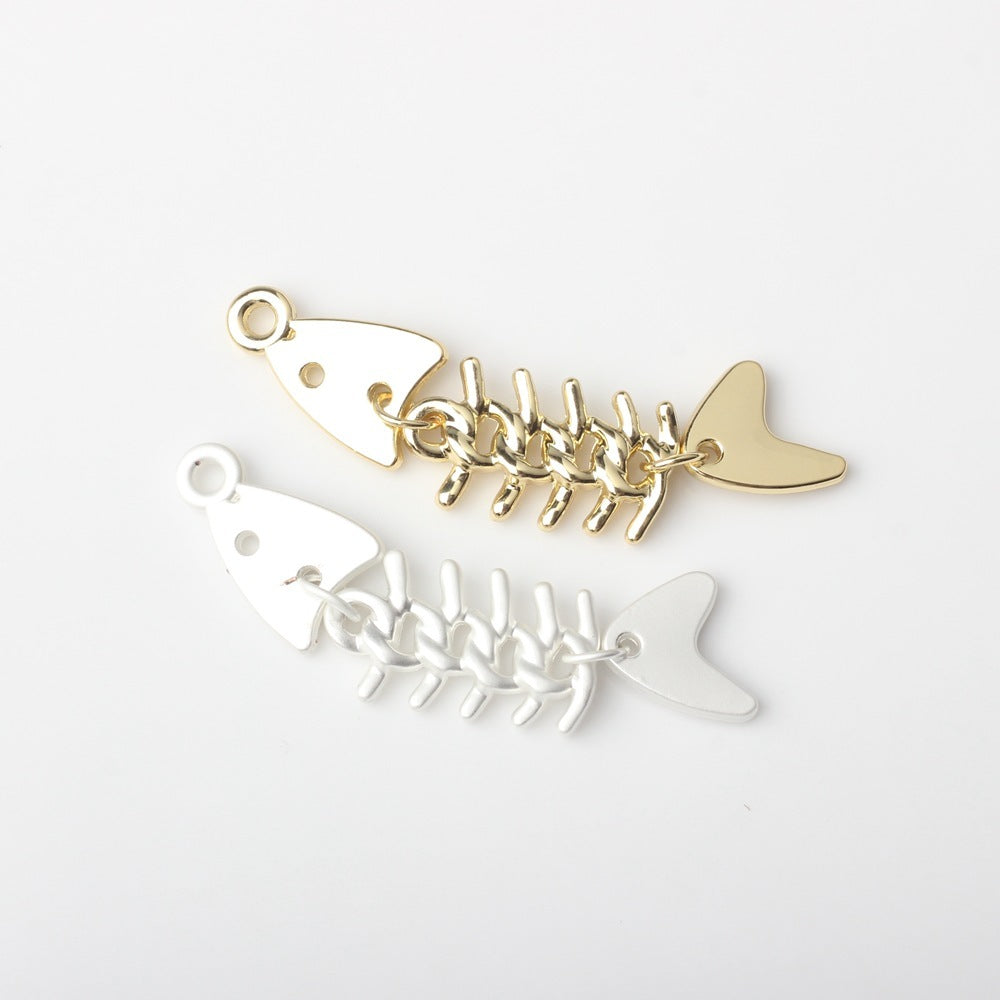 Alloy Fishbone Pendant for DIY Jewelry