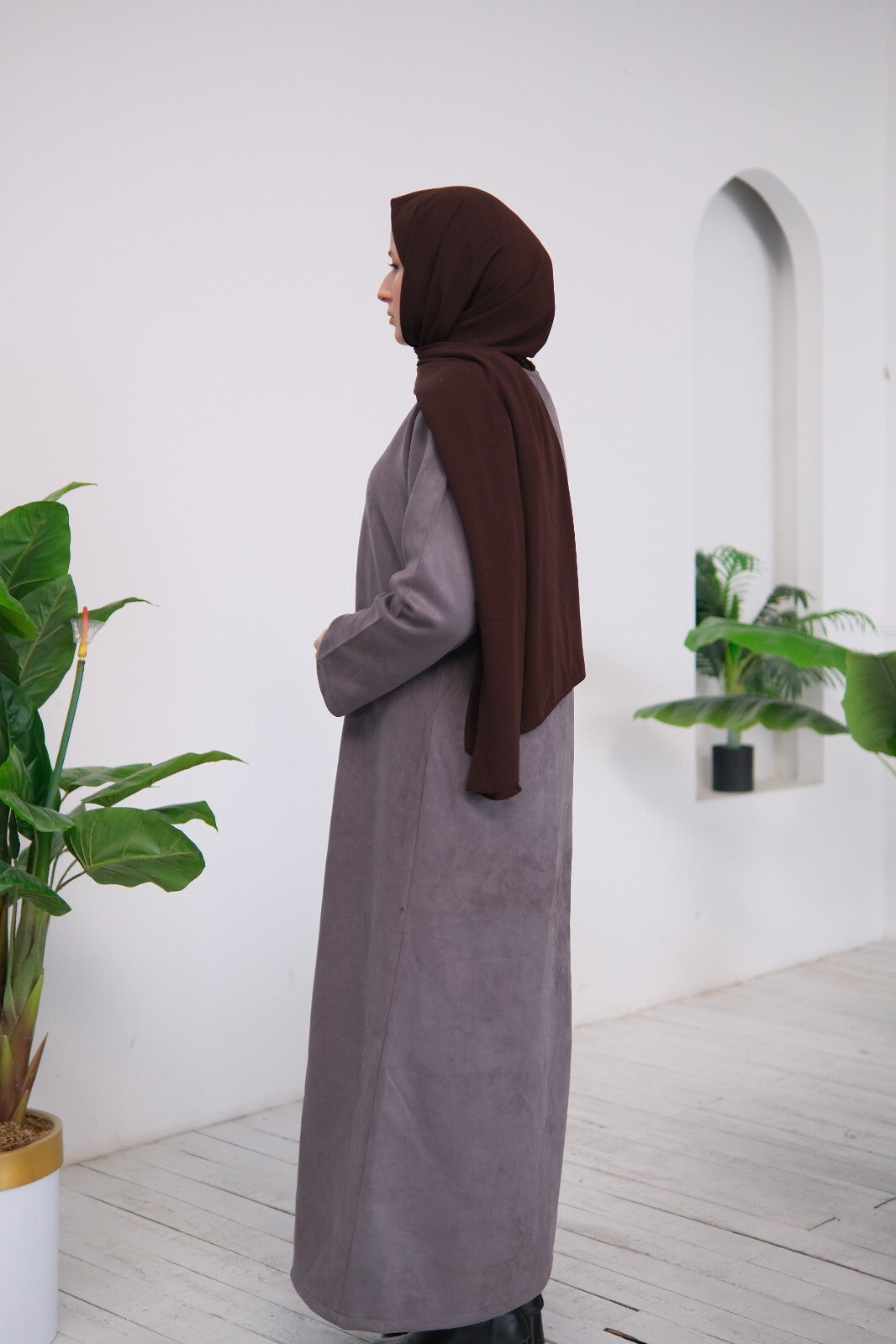 Milena Luxe Suede Abaya