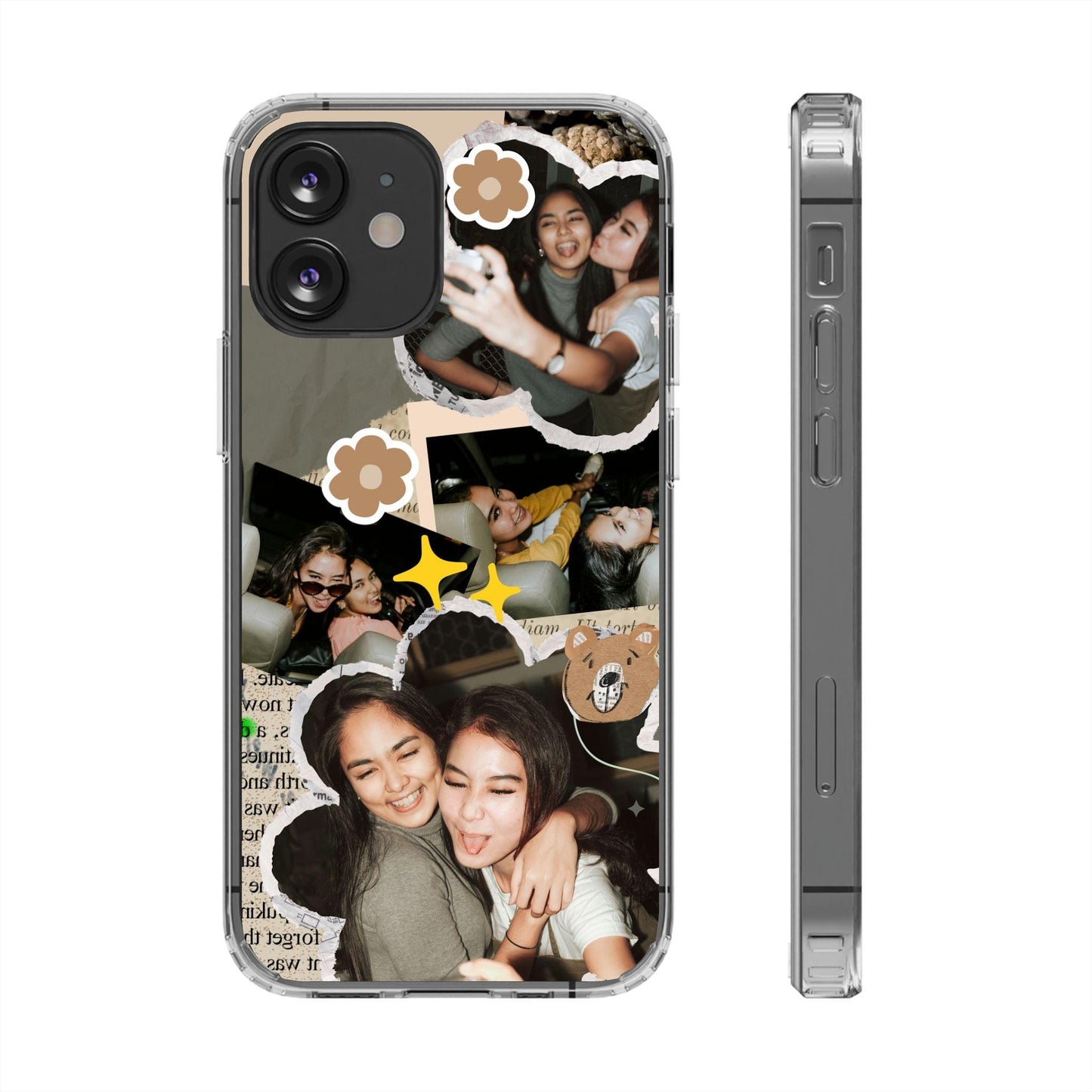 Memories In Retro Templet  Custom Printed Clear Cases