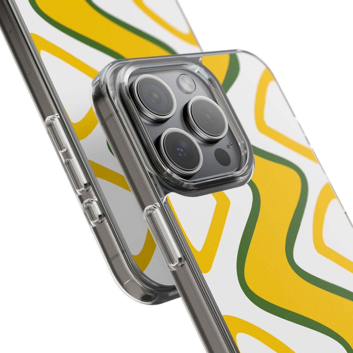 Bright Yellow Abstract With Shape Clear Cases