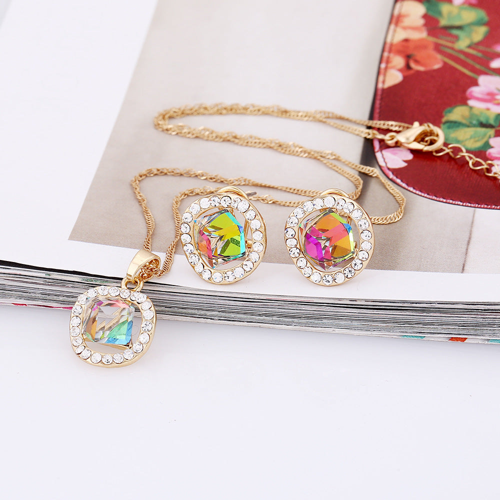 Gold Crystal Bridal Jewelry Set - Factory Promotion
