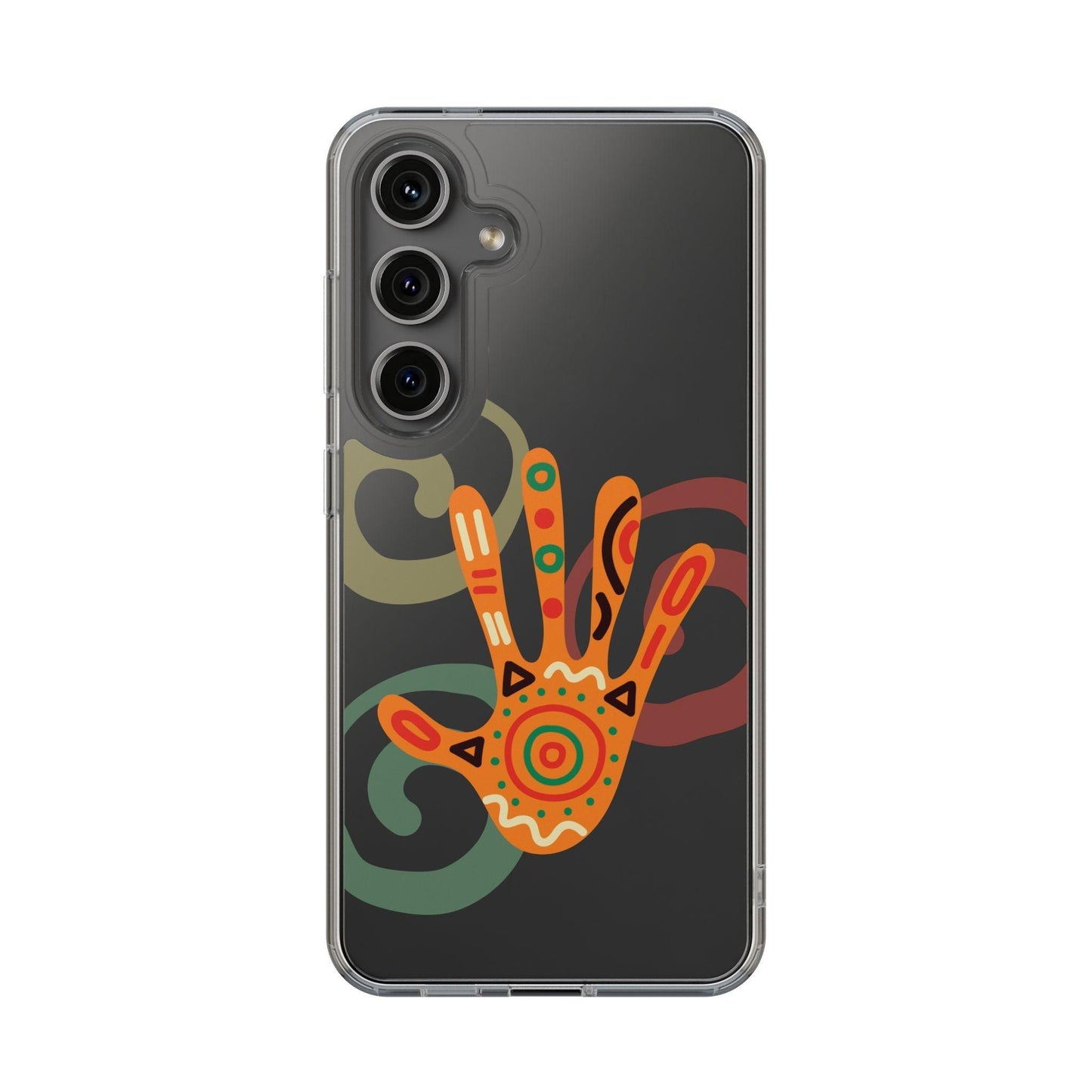 Clear Cases Colorful Hand Print design