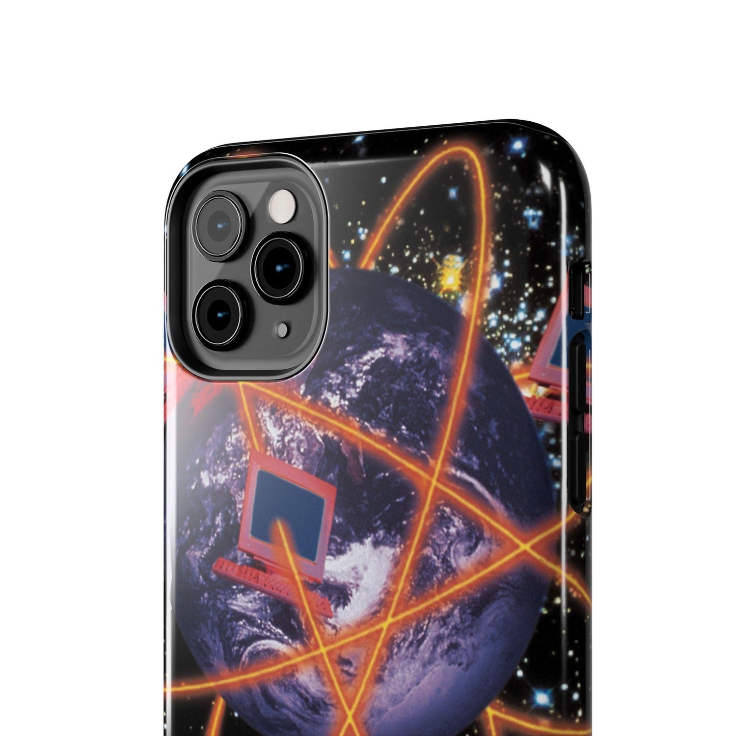 Computer Galaxy Printed With Orbiting Tough Phone Cases