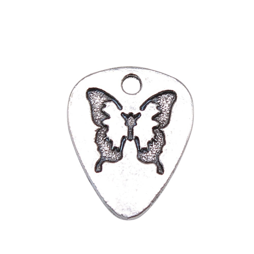 Silver Butterfly Pendant Vintage Zinc Alloy DIY