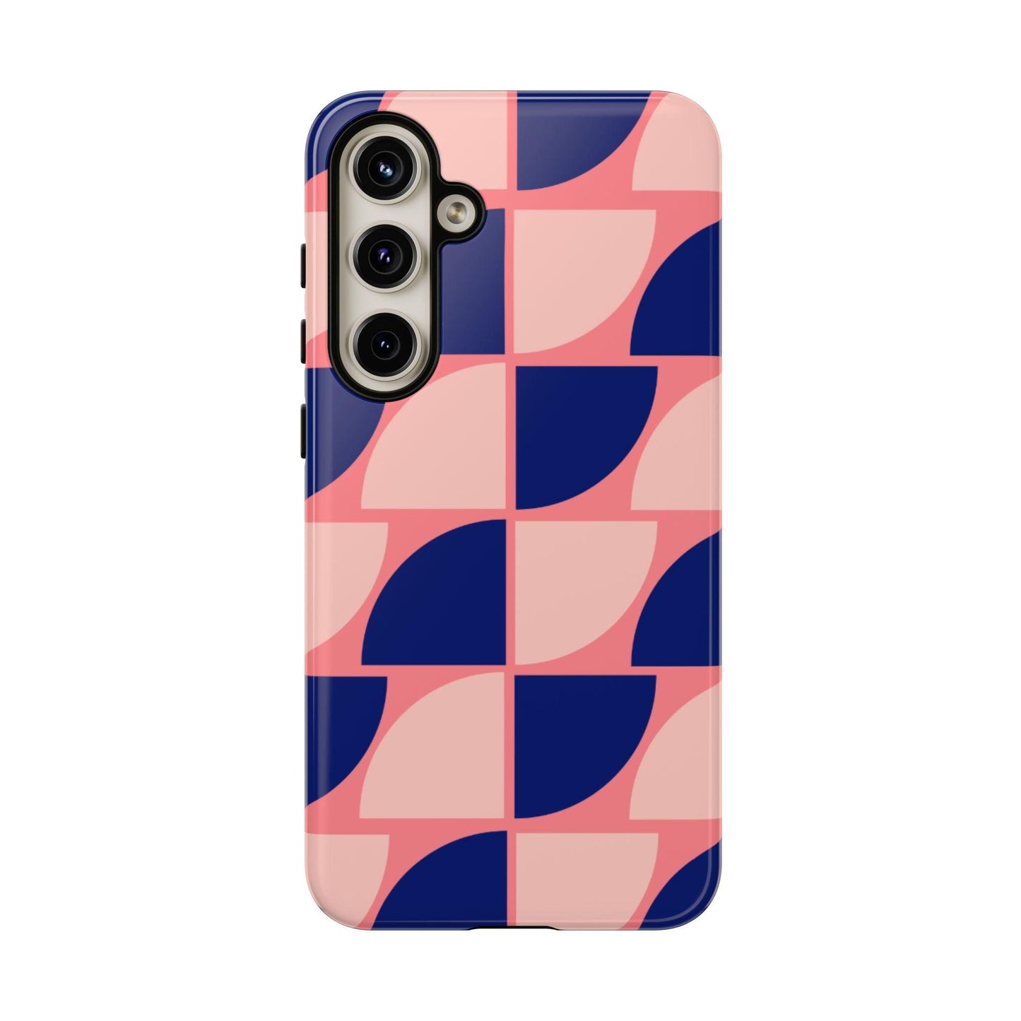 Samsung Tough Phone Case – Pink and Blue Pattern, Durable Protection, Sleek Design